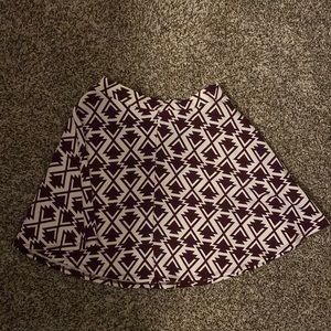 Aztec peplum skirt